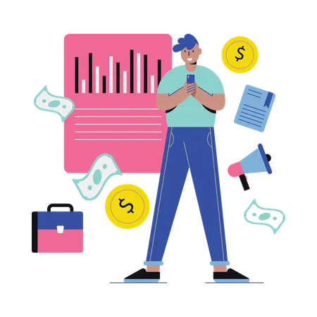 Promotion des ventes marketing  Illustration