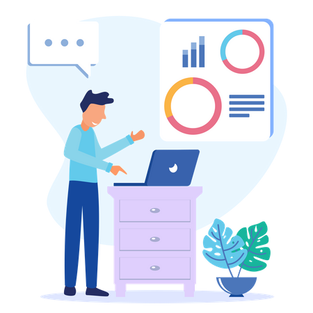 Marketinganalyse nach Mitarbeiter  Illustration