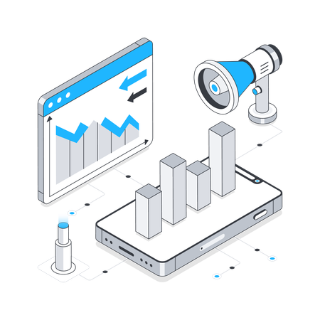 Marketingplanung und -analyse  Illustration