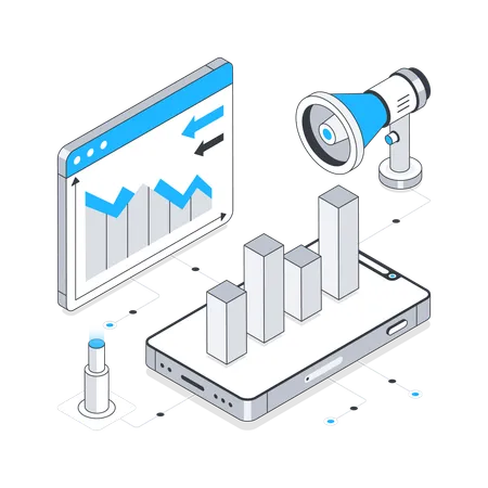 Marketingplanung und -analyse  Illustration