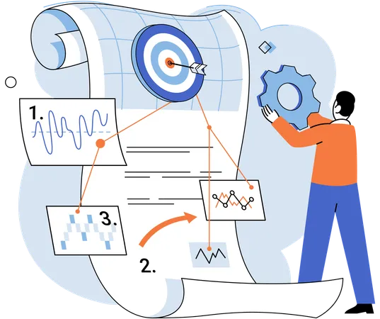 Marketingstrategien passen sich dem sich ständig weiterentwickelnden Verbraucherverhalten und den Technologien an  Illustration