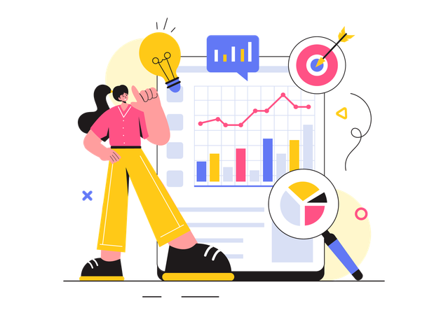 Marktforschung und -analyse  Illustration