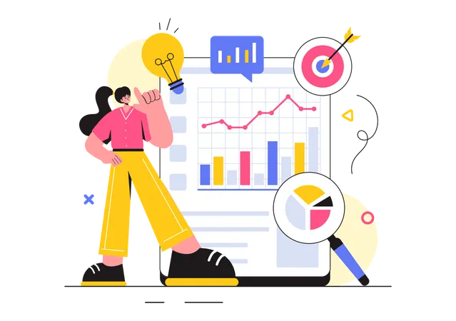 Marktforschung und -analyse  Illustration