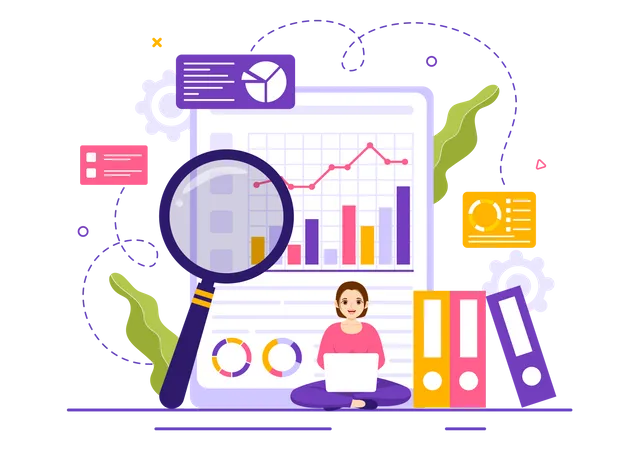 Marktforschung und -analyse  Illustration