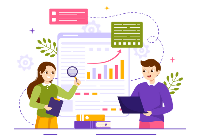 Marktforschung und -analyse  Illustration