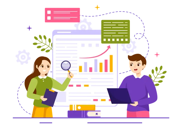 Marktforschung und -analyse  Illustration