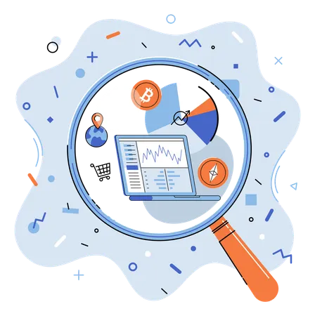 Marktstatistikanalyse  Illustration