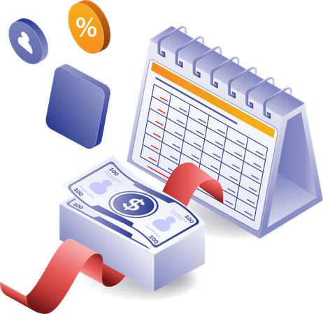 Marquer le jour du salaire  Illustration