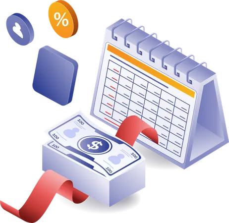 Marquer le jour du salaire  Illustration