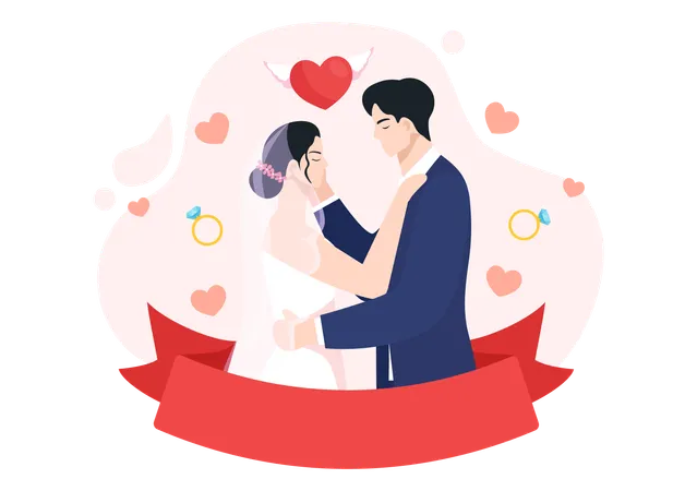 Marriage Banner  Illustration