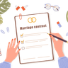illustration marriage contract