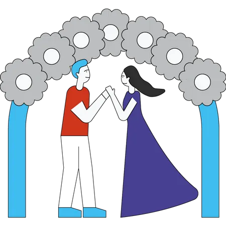Marriage Couple Illustration