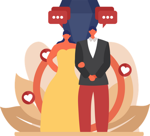 Marriage Couple  Illustration