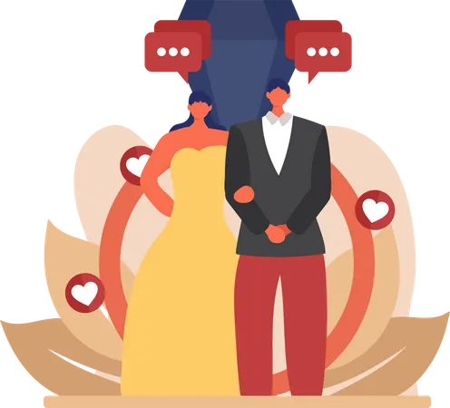 Marriage Couple  Illustration