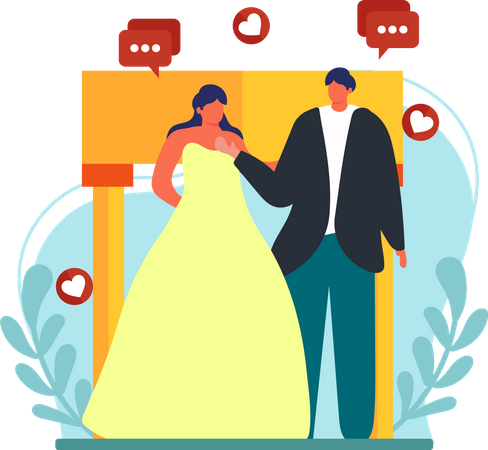 Marriage Couple  Illustration