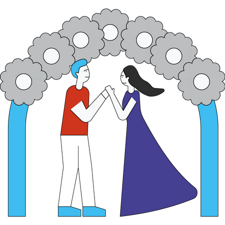 Marriage Couple  Illustration