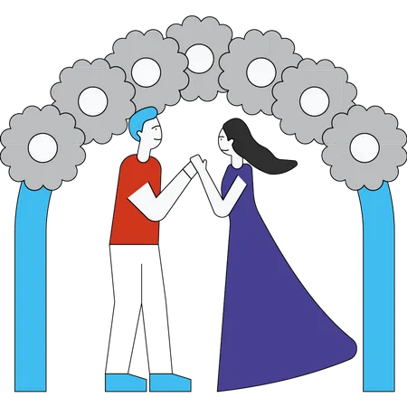 Marriage Couple  Illustration