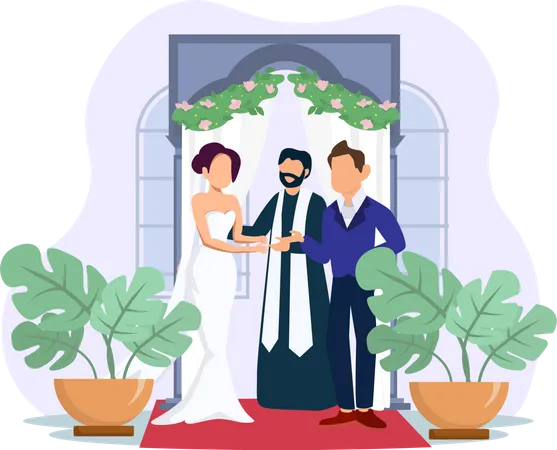 Marriage Couple  Illustration