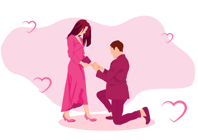 Marriage Proposal  Illustration