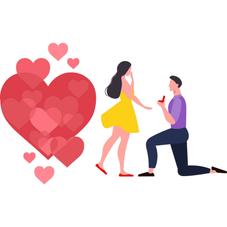 Marriage proposal  Illustration