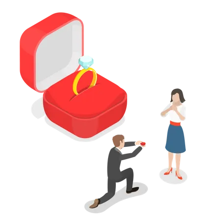 Marriage proposal  Illustration