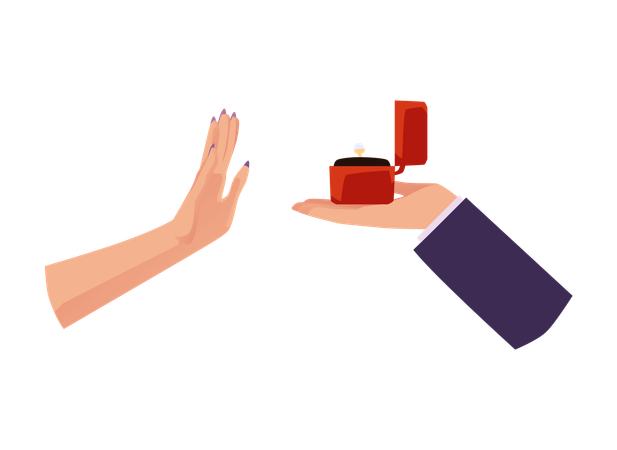 プロポーズの拒否  イラスト