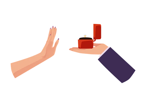 プロポーズの拒否  イラスト