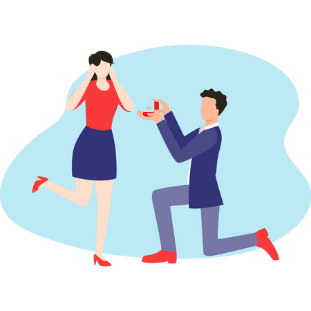 Marriage propose  Illustration