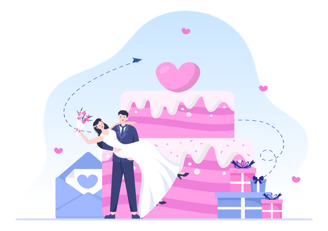 Married Couple Illustration