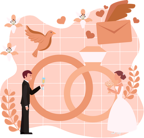 Married Couple  Illustration