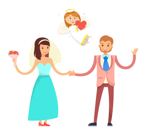 Married couple thinks of baby planning  Illustration