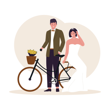 Marrying Couple  Illustration