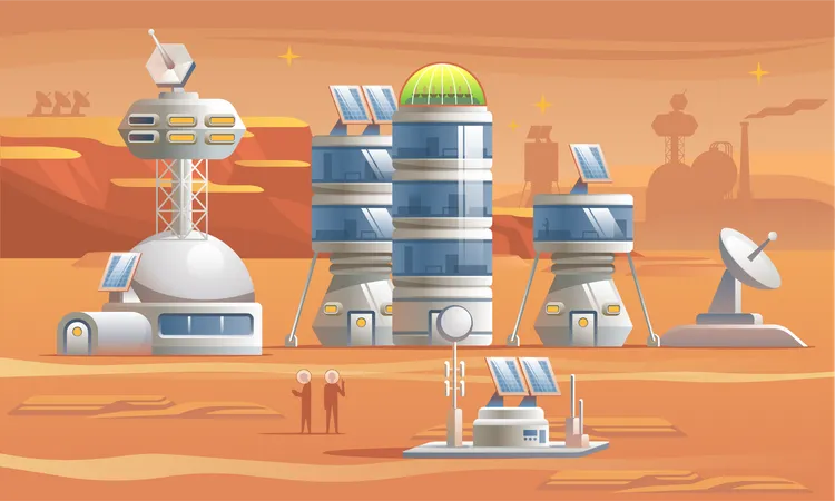 Mars life  Illustration