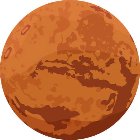 Mars Planet  Illustration