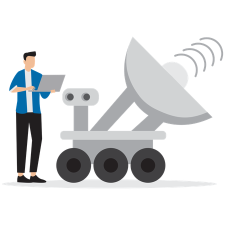 Mars Rover Exploration  Illustration