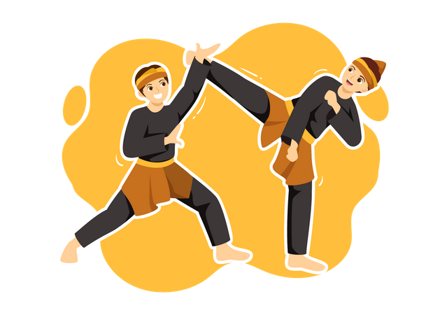 Martial Artist fighting  イラスト