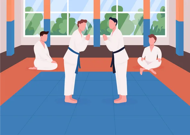 Martial arts training  Illustration