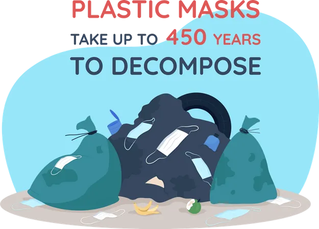Máscaras de plástico  Ilustração