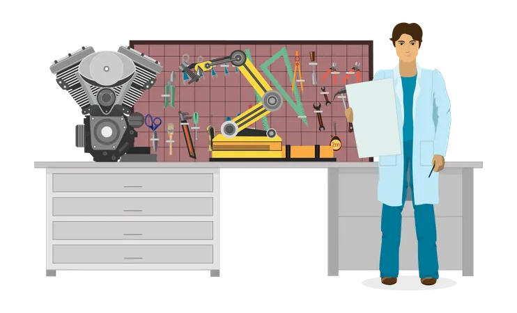 Maschinenbauingenieur  Illustration