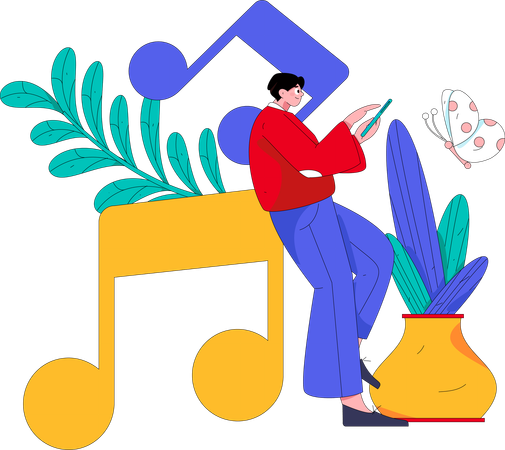 Musica d'ascolto maschile  Illustration