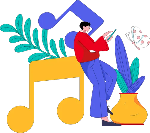 Musica d'ascolto maschile  Illustration