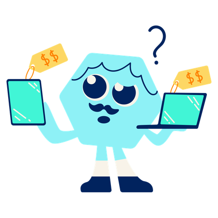 Mascot Comparing Prices Online  Illustration