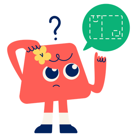 Mascot facing lost package confusion  Illustration
