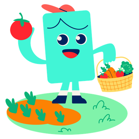 Mascot Farm-to-Table Ingredients  Illustration