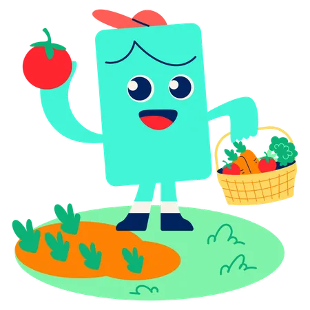 Mascot Farm-to-Table Ingredients  Illustration