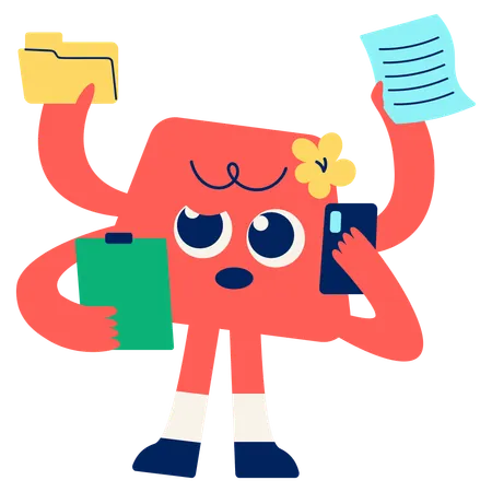 Mascot Multitasking Mode  Illustration