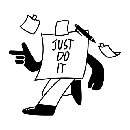 Mascot Style T-Shirt Carrying Papers  Illustration