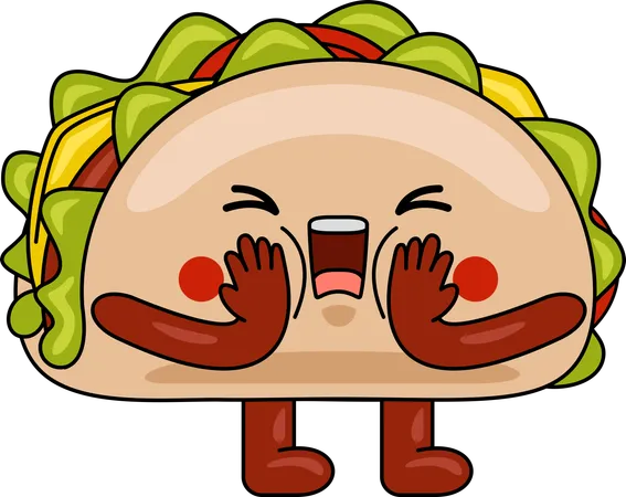 Mascota de tacos  Ilustración