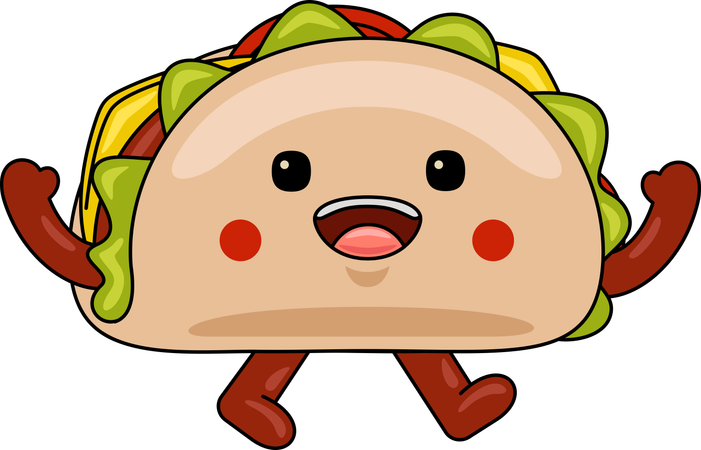 Mascota de tacos  Ilustración