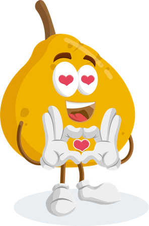 Mascota del logotipo de Ugli en pose de amor  Ilustración
